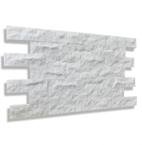 Kamień dekoracyjny marmurowy Pure White Brick 10x30.webp