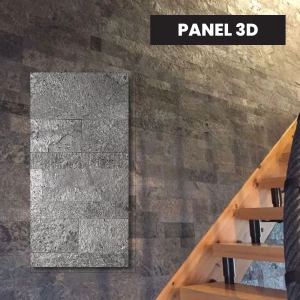 Fornir Samoprzylepny Panel 3D Silver Grey 15x60x0,6 cm.webp