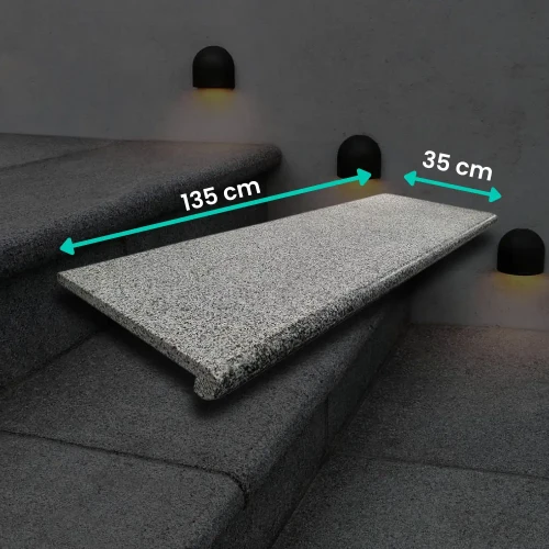 Schodek Granitowy G654 New Dark grey 135x35x2 stopnica Bullnose.webp