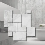 Mramorové dlaždice 12 mm Carrara Royal Satin Matte Modular 1 sada = 0,742 m2 | Římský set