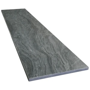 Stopnica kwarcytowa Silver Grey Leather 150x33x2 cm