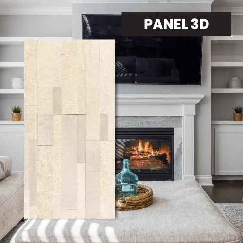 Fornir Samoprzylepny Panel 3D Mint White 15x60x0,2 cm