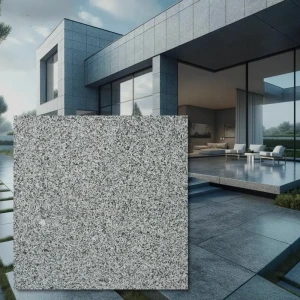 Płytka granitowa Dark Grey New G654 płomieniowana 60x60x5 cm