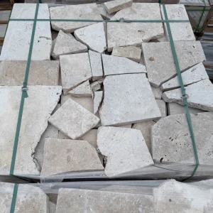 Trawertyn dzikówka / crazy paving SC na taras chodnik Ivory Classic Mix gr. 3cm 6