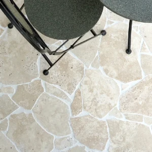 Trawertyn dzikówka / crazy paving SC na taras chodnik Ivory Classic Mix gr. 3cm 7