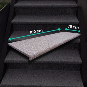 Schodek | Stopnica Granitowa Bullnose G664 100x35x2 cm