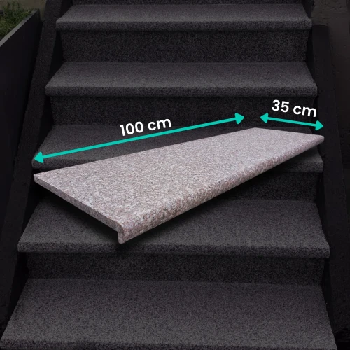 Schodek | Stopnica Granitowa Bullnose G664 100x35x2 cm