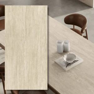 Spiek kwarcowy Travertino Pearl Hammered 324x162x1,2 cm