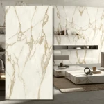 Velkoformátová deska Calacatta Gold Leštěný 324x162x1,2 cm