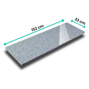 Parapet granitowy szary polerowany G603 152x33x2 cm