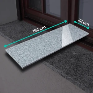 Parapet granitowy szary polerowany G603 152x33x2 cm