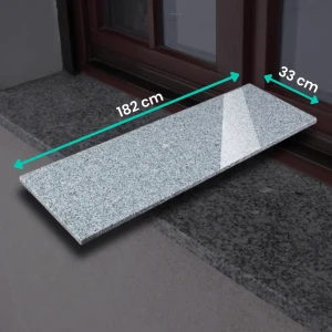 Parapet granitowy szary polerowany G603 New 182x33x2 cm