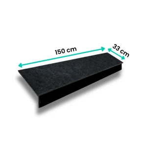 Zestaw Stopnica - Stopień + Podstopień Bazaltowy G690 Bazalt Black 150x33x2 / 150x15x2