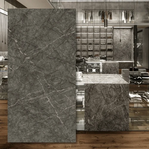 Spiek kwarcowy 12mm Grigio Intenso 324x162 cm