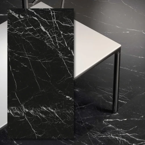 Spiek kwarcowy 6mm Grande Marazzi Elegant Black Matt 320x160x0,6 cm