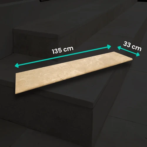 Trawertyn Parapet / Stopnica kamienna Classic Mix 135x33x3 Bullnose