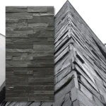 Dekorativní fasádní kámen černý břidlicový 10x36 Black Slate Stackstone