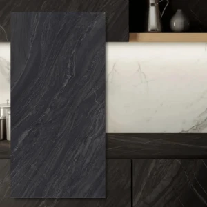 Křemenná dlažba 12 mm Grande Stone Look Bahia Black Puro Satin 162 x 324 cm