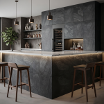 Kamenná dýha Black Slate 122x61x0,2 cm