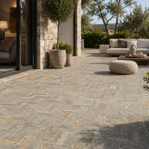 Vápenec Tandur Yellow Dlažební kostka Bubenovaná 5x20x5 cm PŘEDPRODEJ! (1)