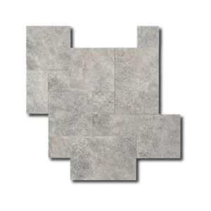 Trawertyn Silver Bębnowany French Pattern 3cm 1kpl= 0,742m2 | Komplet Rzymski