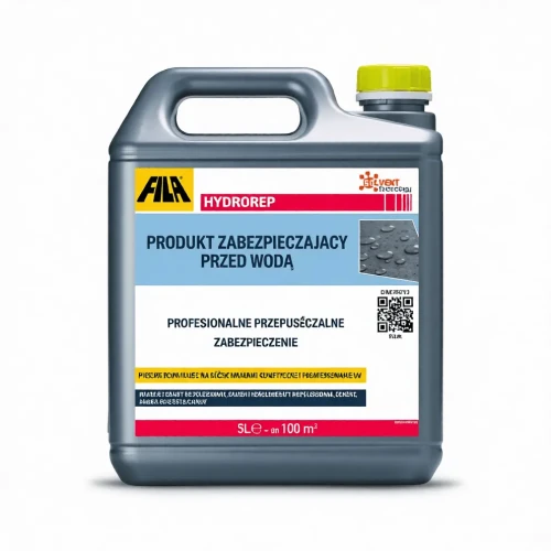 HYDROREP (5 L) - impregnat hydrofobowy do kamienia i klinkieru, który zabezpiecza chłonne powierzchnie przed wnikaniem wody i zabrudzeniami