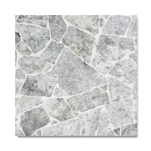 Travertinová dlažba Crazy Paving Silver omílaná 3 cm