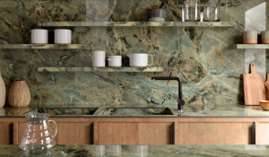 Spiek kwarcowy 12mm The Top Marazzi Verde Borgogna Lux 324x162 cm