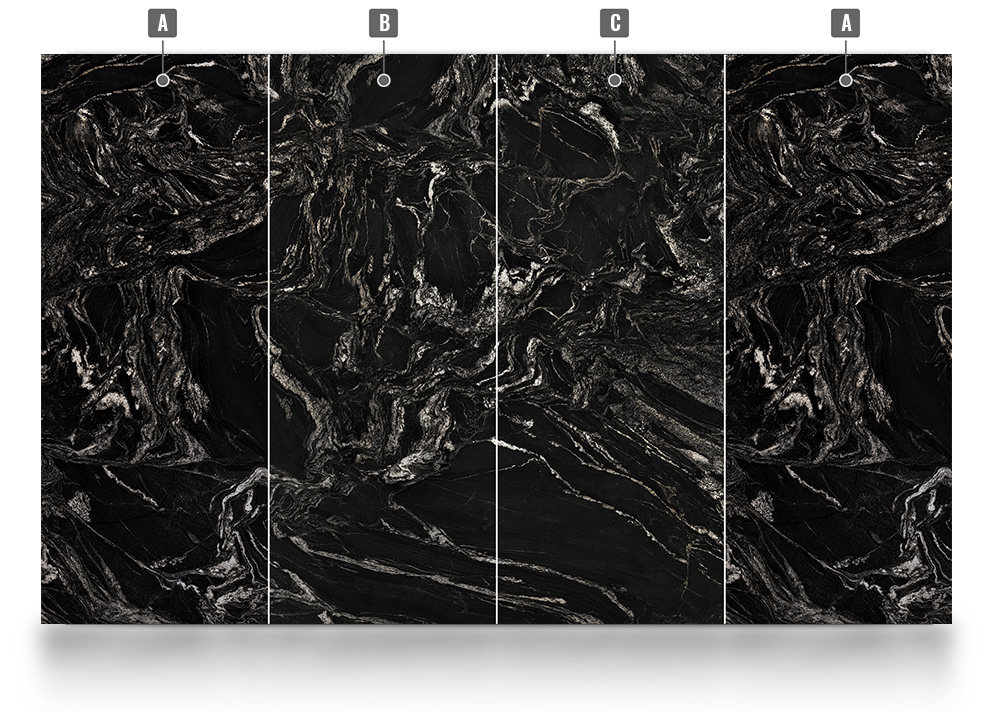 Vzor černá kukuřice na celé stěně